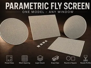 Parametric Fly Screen Mesh / Filter Net