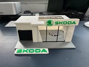 Škoda Auto car showroom for 1:64 cars , diorama