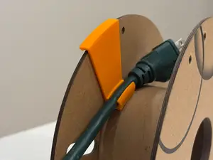 Cardboard Spool Cable Clip