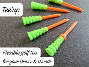 Tee'up - Flexible golf tee for your Driver & Woods