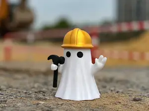 Ghost builder figurine