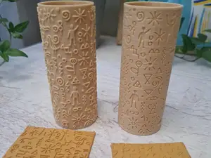 Ancient Petroglyph Texture Rolling Pin – for Clay