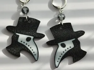 Plague doctor earrings