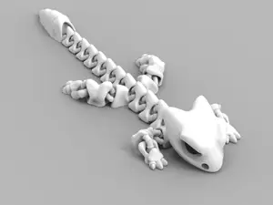 Articulated dragon skeleton for keychain 025