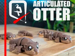 Articulated Otter – 3D Printable Desk Pet