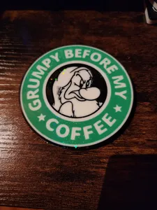 Grumpy Before Coffee Coaster