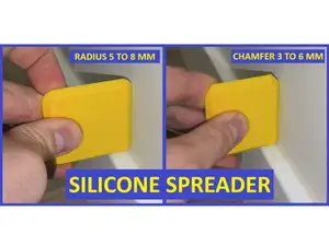 Small chamfer and radius silicone spreader