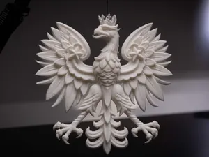 The Polish national emblem, the White Eagle, in 3D