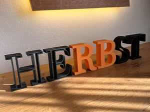 HERBST Buchstaben Deko – 3D Druck Modell