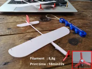 Mini planeur à hélice - 0925 - plane + launcher