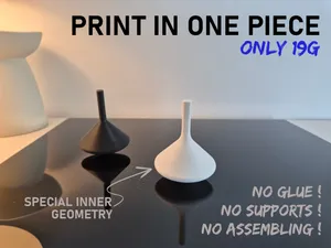 One-piece printable spinning top