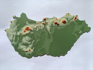 Terrain Map - Colored - Hungary - No AMS Nedded