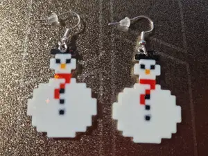 Snowman earrings/keyring