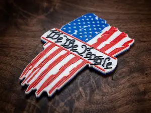 We The People Tattered American Flag