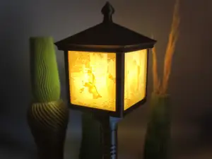 Vintage-Style Street Lamp Lithophane