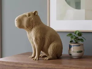 Sittande Kapybara – Realistisk Skulptur