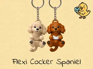 Cocker Spaniel Keychain – Articulated Flexi Dog