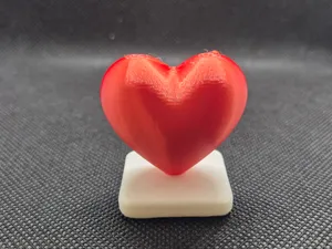 Eternal Love - Red Heart with Black Base