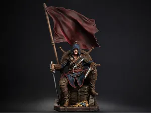 Crimson Corsair Captain Figure ( black flag )
