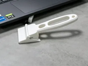 A spade with a protective cover