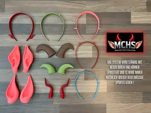 MCHS – Modular Cosplay Head System, Hörner & Ohren