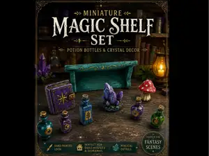 Witch's Shelf Decor Set | Dollhouse Miniatures