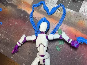 dummy 13 jinx arcane hair and gun