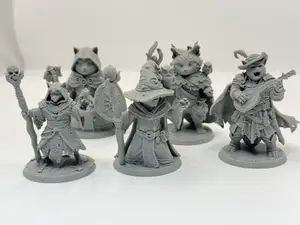 D&D Adventure Cats: 1/32mm Hero Squad (6 Minis)