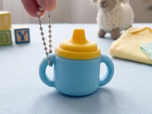 Chubby Kawaii Sippy Cup Keychain