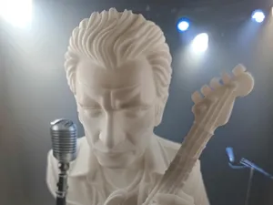 Buste Johnny Hallyday guitare rock