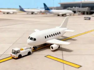 Cartoon Boeing civil airplane model
