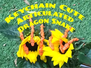 Cute Articulated Dragon Snake Keychain