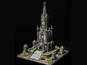 Mittelalter Turm Diorama Miniatur Modell
