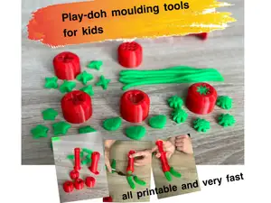 Play-doh moulding tools for kids