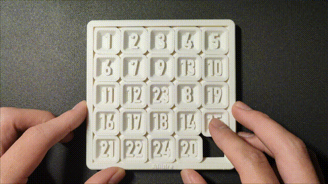 数字华容道-益智小玩具 5×5 数字解谜(拼图玩具)