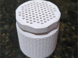 Customizable Threaded Round Desiccant Container
