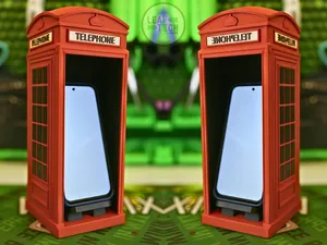 British Red Phone Box - Phone Holder Stand Display