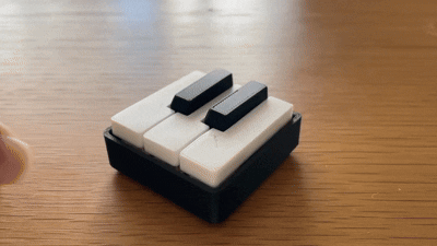 Piano Key Clicker – 5-Key Mini Keyboard Fidget 