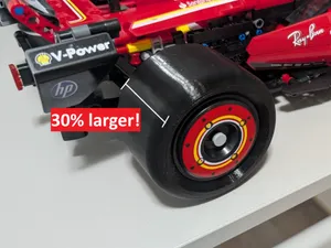 F1 Bricks wider rear tires