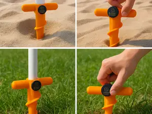 Eindrehbarer Schirmständer für Rasen und Sand