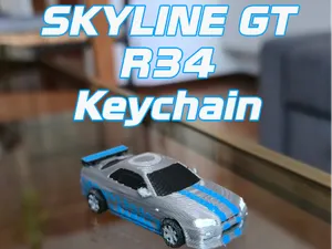 Nissan Skyline GT R34 Keychain (working wheels)