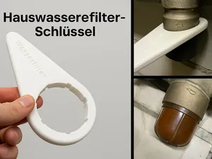 Wasserfilter Schlüssel Werkzeug wrench 3D-Druck