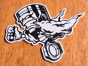 Smoking Piston Hot Rod Art Wall Hanger