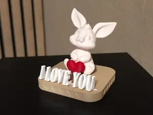 Valentine's Day Bunny Rabbit with Heart