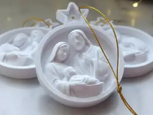 Holy Family Medallion - Christmas Ornament