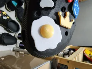 egg fry croc jibbitz