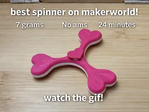 Super fast print amazing heart valentines spinner