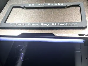 license plate frame