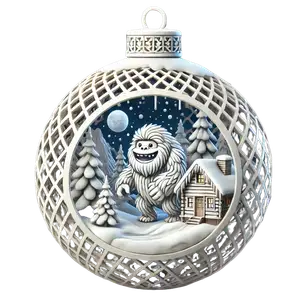 Christmas Yeti Bauble/Ornament