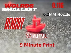 Worlds Smallest Benchy | Only 0.11g | 0.2MM Nozzle